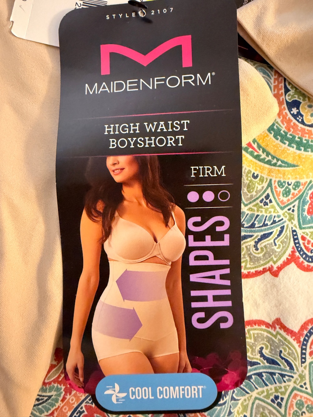 Maidenform High Waist Boyshort Shaper in Cream